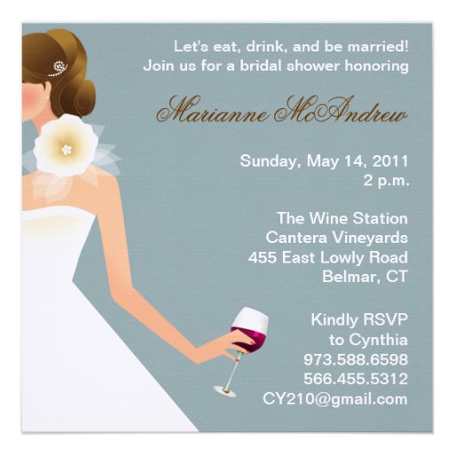Bridal Wine Invitation