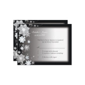 BridalHeaven Black & White Wedding RSVP (4.25x5.6) postcard