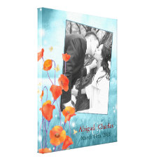 BridalHeaven Floral Wedding Photo Canvas (11x14) wrappedcanvas