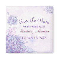 BridalHeaven Garden Hydrangea Blooms Save the Date magnet