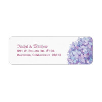 BridalHeaven Hydrangea Wedding Return Address label