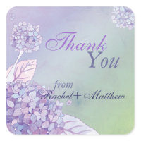 BridalHeaven Hydrangea Wedding Thank You Sticker sticker