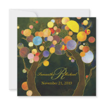 BridalHeaven Love Trees Monogram Wedding Invite