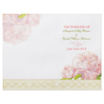 BridalHeaven Pink Peony Bi Fold Wedding Programs Personalized Flyer