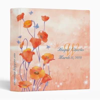 BridalHeaven Poppy Wedding Photo Book Albums 1" 3 Ring Binder