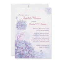 BridalHeaven Purple Hydrangea Bridal Shower Invite invitation