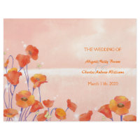 BridalHeaven Red Poppies Bi Fold Wedding Programs flyer