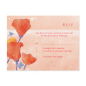 BridalHeaven Red Poppy Wedding RSVP Card(4.25x5.6) postcard