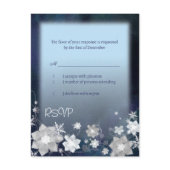 BridalHeaven SnowFlowers Wedding RSVP (4.25x5.6) postcard