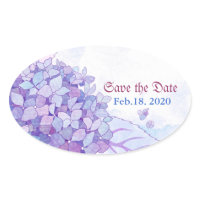 BridalHeaven Sweet Hydrangea Save the Date Sticker sticker