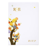 BridalHeaven Whimsical Trees Monogram RSVP(3.5x5) Custom Announcements