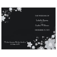 BridalHeaven Winter Wedding Bi Fold Program(Black) flyer