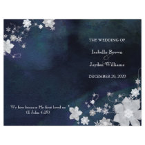 BridalHeaven Winter Wedding Bi Fold Program (Blue) Full Color Flyer