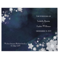 BridalHeaven Winter Wedding Bi Fold Program (Blue) flyer