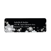 BridalHeaven Winter Wedding Return Address Labels label