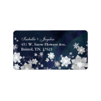 BridalHeaven Winter Wedding Return Address Labels label