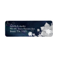 BridalHeaven Winter Wedding Return Address Labels label