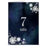 BridalHeaven Winter Wedding Table Number Cards card