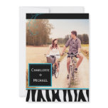 BridalHeaven Zebra Pattern Photo Save the Date Custom Invite