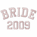 Bride 2009 hoodie embroidered shirts by wedding_tshirts Bride 2009 hoodie embroidered shirts