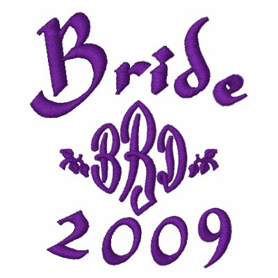 Bride 2009 - With Your Initials - Customized Bride 2009 - With Your Initials - Customized