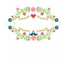 ladies_destroyed_crew - Vintage, dutch-inspired love birds and flowers illustration on a customizable tee. Customize it with your own text to make a perfect gift for brides, bridesmaids and mothers of the bride. Simply put a title in the middle and then add the wedding date within the circle on the left-hand side and the year within the circle on the right-hand side. Looks best on American Apparel destroyed, white tee (sizes run small!).