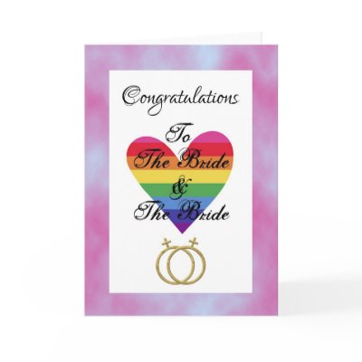 bride and bride gay lesbian Congratulations Greeting Cards by tietheknot