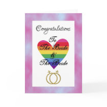 bride and bride gay lesbian Congratulations cards