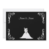 Bride and Bride Lesbian Elegant Wedding Invitation