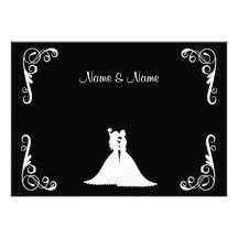 Bride and Bride Lesbian Elegant Wedding Invitation
