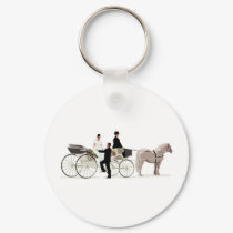 Bride and Groom and a Wedding Carriage keychains by White_Wedding Bride and Groom and a Wedding Carriage keychains