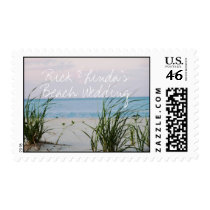 Bride and Groom Beach Wedding Postage