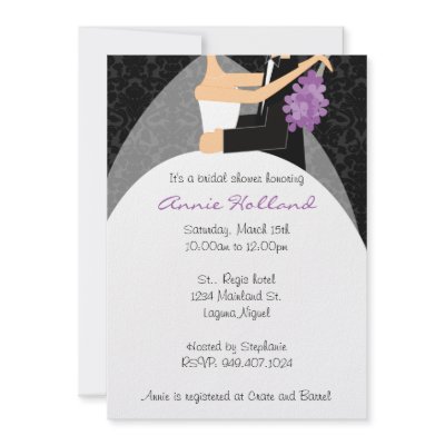 Bride and Groom Bridal Shower Invitation