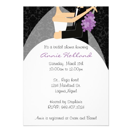 Bride and Groom Bridal Shower Invitation