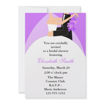 Bride and Groom Bridal Shower Invitations