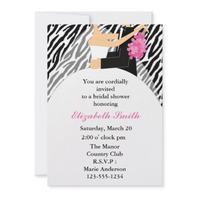 Bride and Groom Bridal Shower Invitations