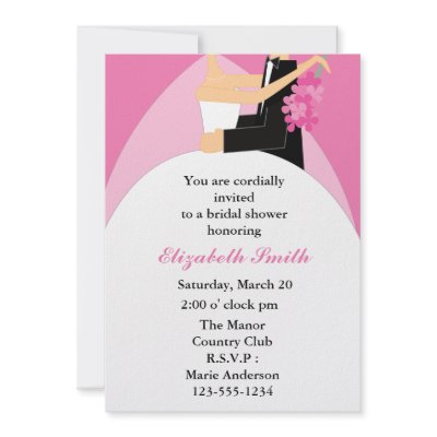 Bride and Groom Bridal Shower Invitations