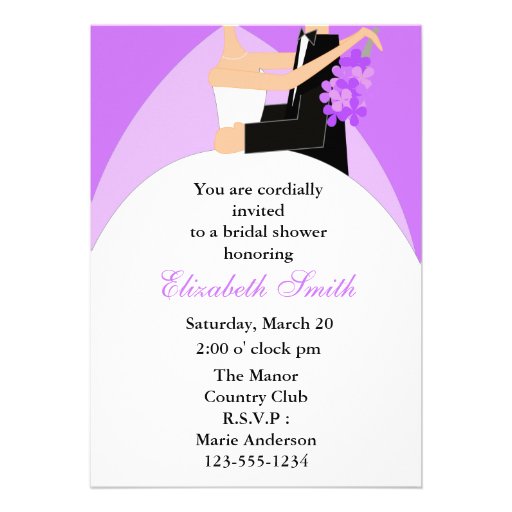 Bride and Groom Bridal Shower Invitations