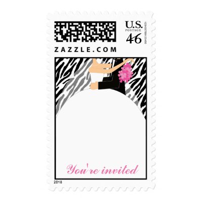 Bride and Groom Bridal Shower Postage postage
