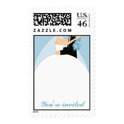 Bride and Groom Bridal Shower Postage