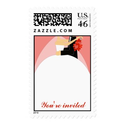 Bride and Groom Bridal Shower Postage