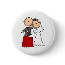 Bride And Groom Button