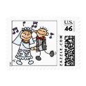 Bride and Groom Celebrate postage