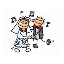 Bride and Groom Celebrate Postcards