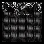 Bride and Groom Damask Seating Chart for Reception