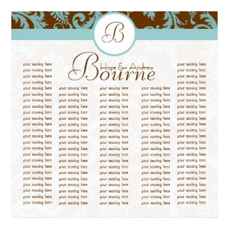 Bride and Groom Damask Seating Chart for Reception print