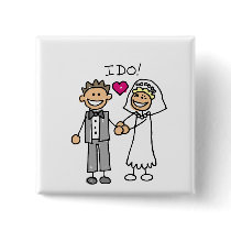 Bride and Groom Exchange vows Buttons