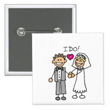 Bride and Groom Exchange vows Buttons