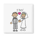 Bride and Groom Exchange vows magnet