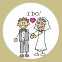 Bride and Groom Exchange vows stickers